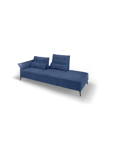 Poltrona Madrid tre posti con pouf terminale