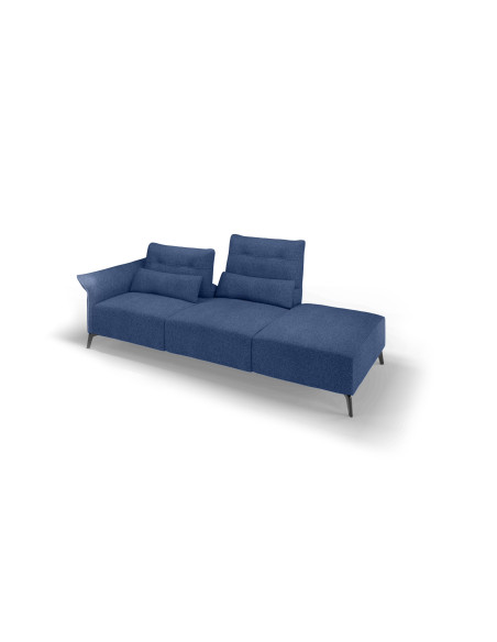 Poltrona Madrid tre posti con pouf terminale