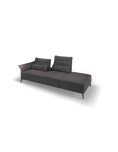 Poltrona Madrid tre posti con pouf terminale