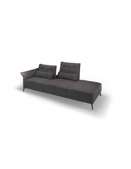 Poltrona Madrid tre posti con pouf terminale