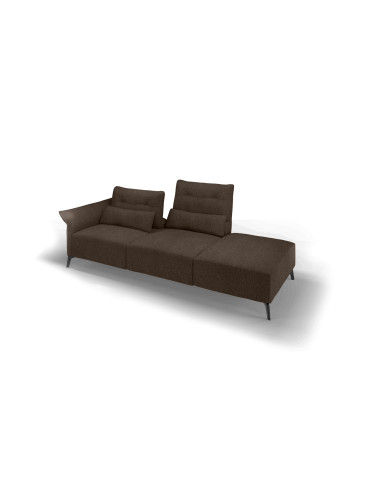 Poltrona Madrid tre posti con pouf terminale