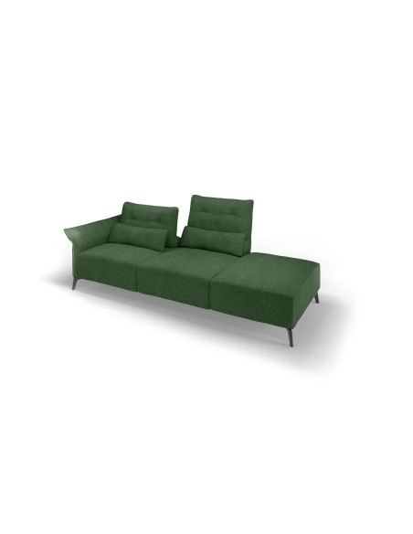 Poltrona Madrid tre posti con pouf terminale